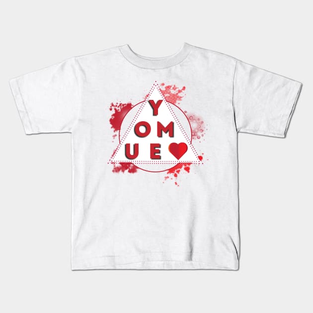 You And Me In Love Kids T-Shirt by Persius Vagg